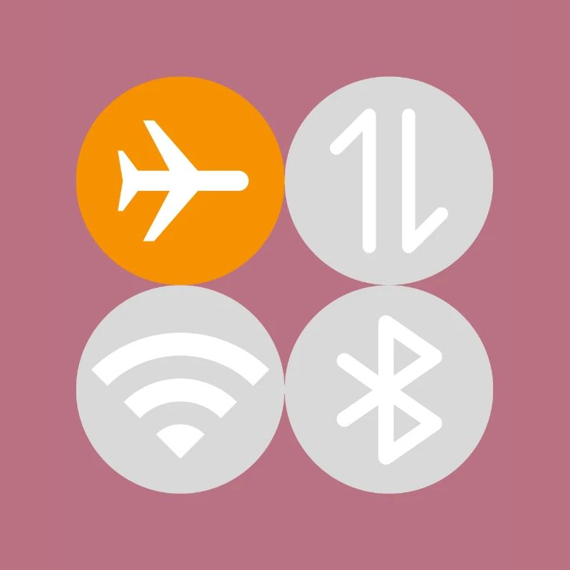 Mode avion du menu rapide