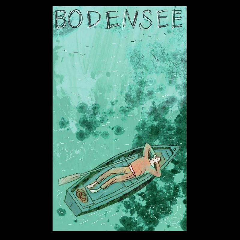 Bodensee Boottraum Illustration