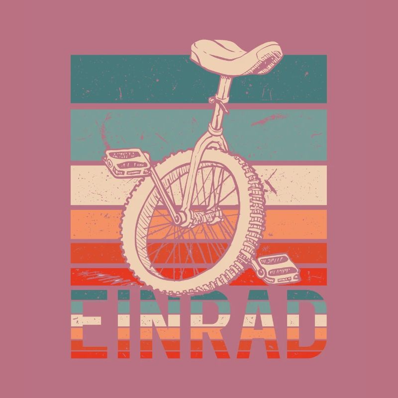 Einrad Retro Einradfahrer Einradfahrerin