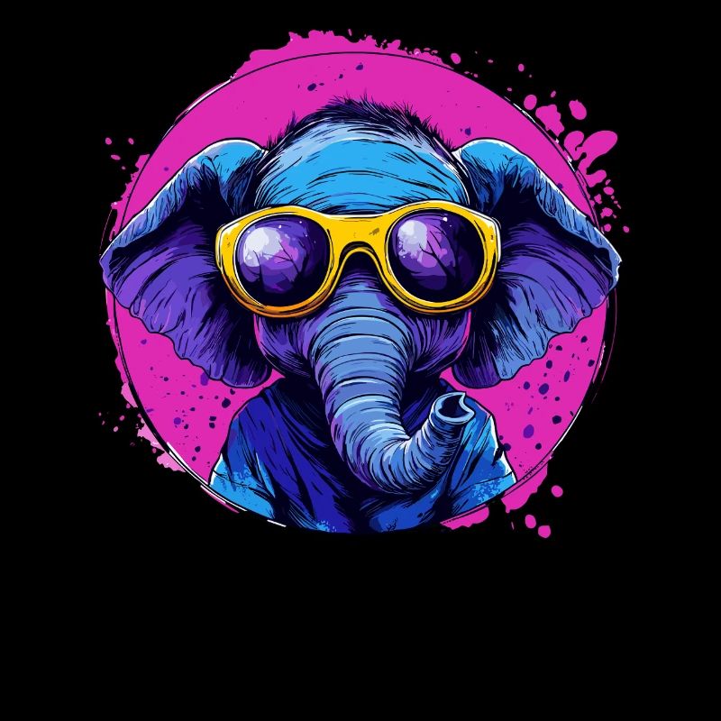 Cool elephant in sunglasses
