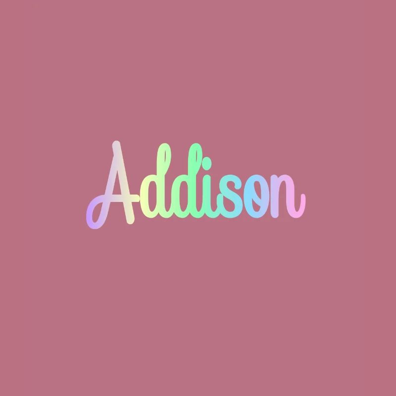 ADDISON Rainbow Minimalist Cursive