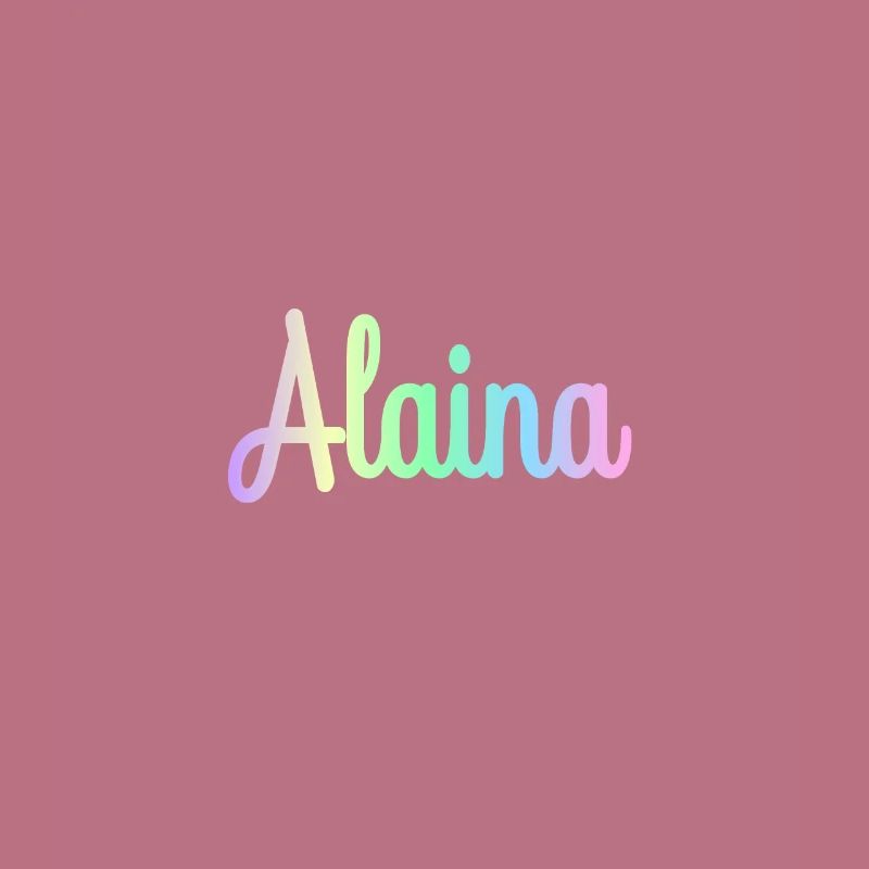 ALAINA Rainbow Minimalist Cursive