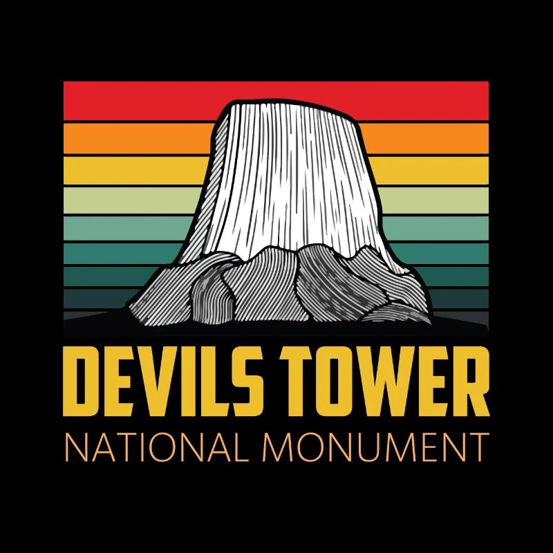 Devils Tower Souvenir National Monument Wyoming Wall
