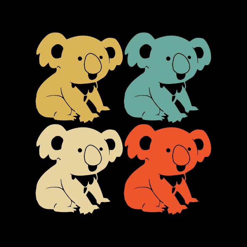 Koala-Retro niedlicher Tier-Australien-Kletterer