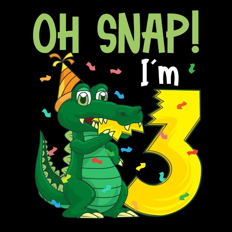 Oh Snap Ich bin 3 Krokodil 3. Geburtstag Alligator