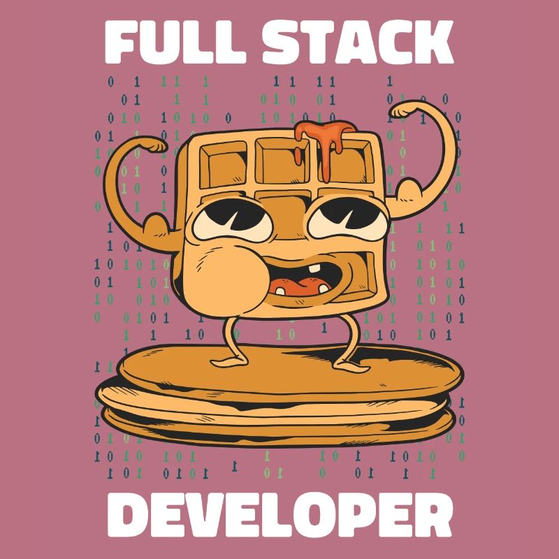 Funny Retro Full Stack Developer Art