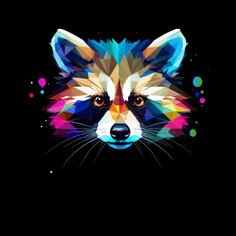 Waschbär Polygon Lustig Geschenk