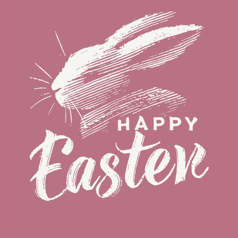Vintage Easter Bunny Happy Easter Design