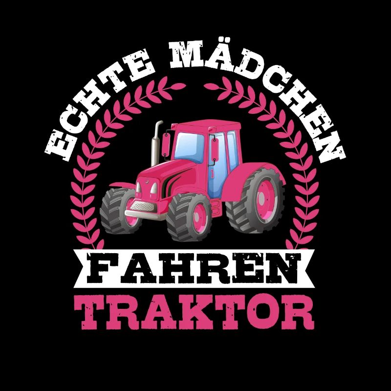 Echte Mädchen Fahren Traktor Bauernfrau Bäuerin