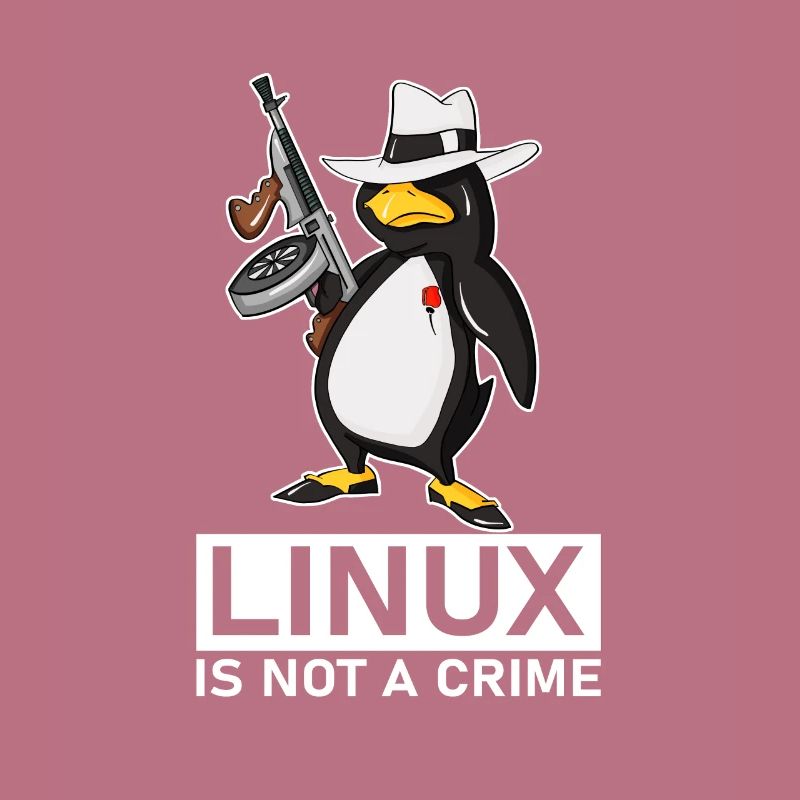 Linux is Not A Crime Linux Tux Penguin