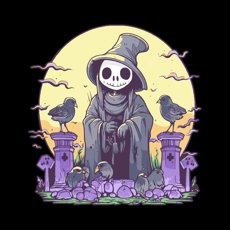 Pastel Goth Cute Death Grim Reaper Skeleton