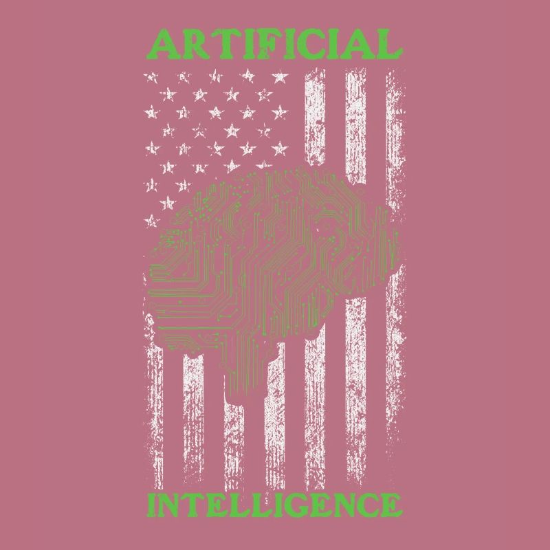 AI Robotics - Artificial Intelligence US Flag