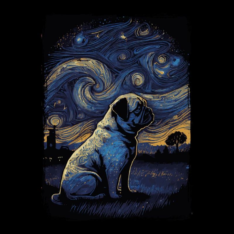 Mops Starry Night