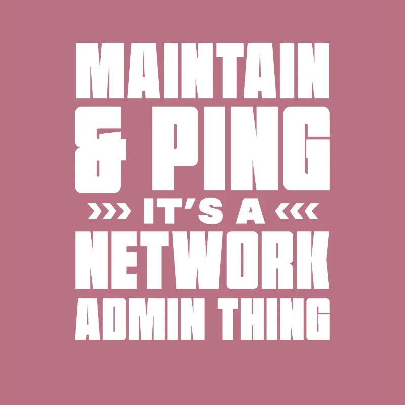 Maintain & ping It's a Network admin thing