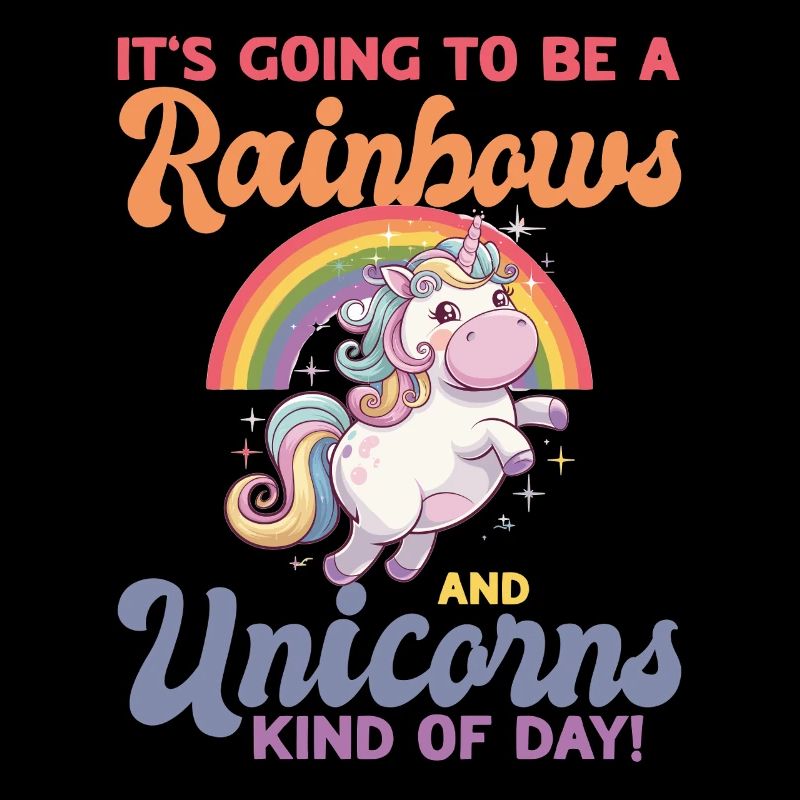 Cute Chubby Unicorn Rainbows