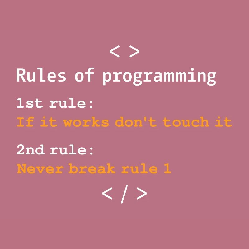 Regeln der Programmierung