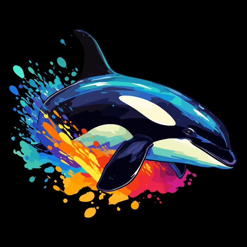 Bunter Schwertwal Orca
