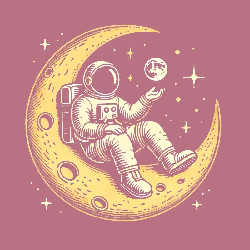 Rilassati astronauta sulla luna crescente