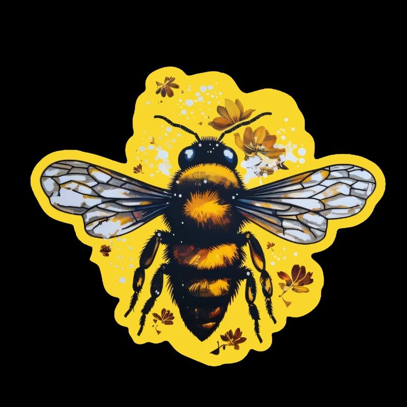 Abeille mellifère en été