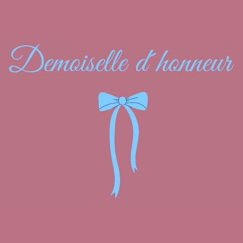 Blaue Schleife Brautjungfer