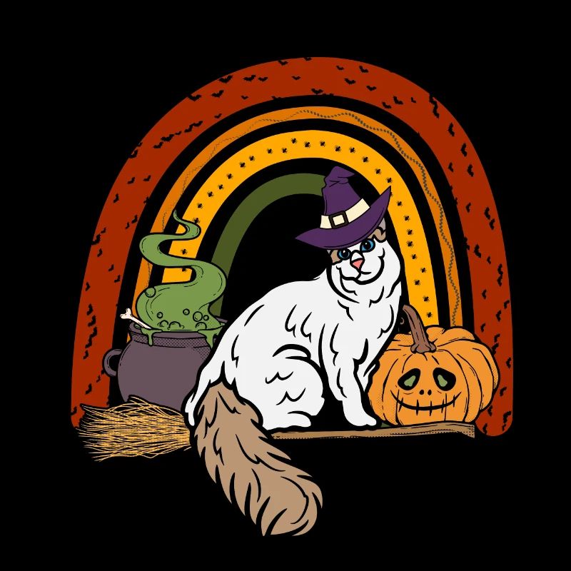 Mignon chat turc Van Halloween
