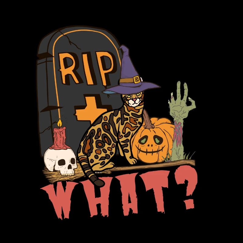Chat mignon et effrayant Halloween Bengal