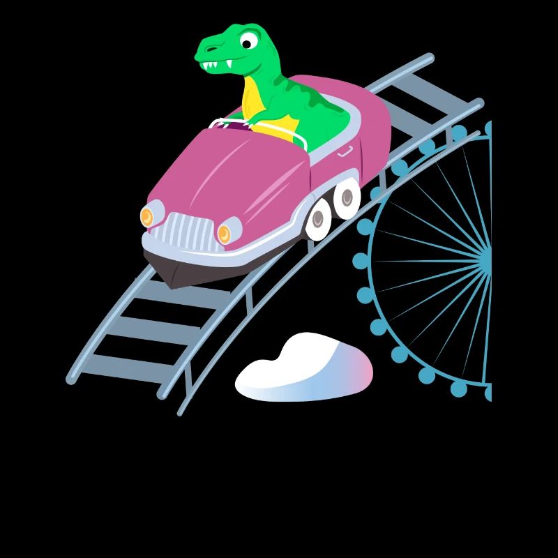 Roller Coaster T Rex Dinosaur