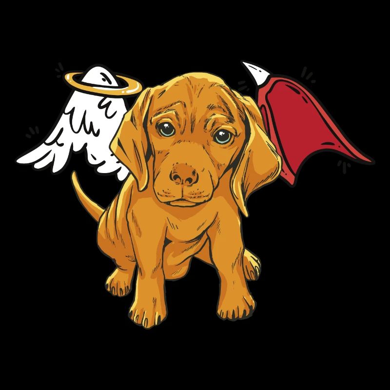 Dog Pets Angel Devil Wings Dogs Devilish