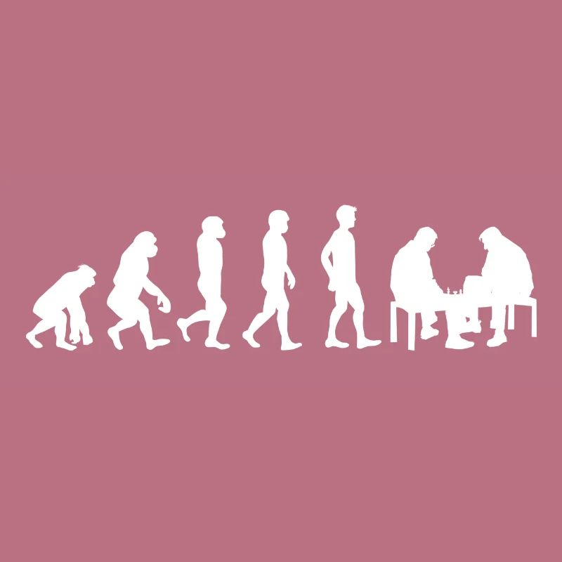 Geschenk Schachfiguren shirt Schach Evolution