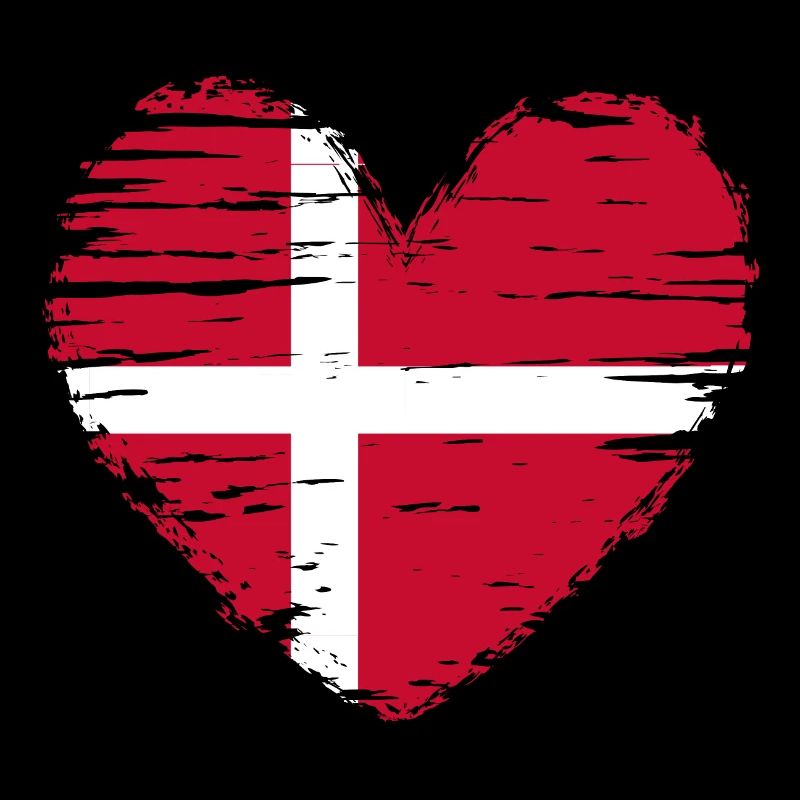 Danemark coeur drapeau blason