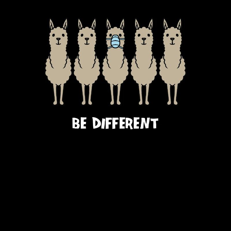 Be Different Lama Alpaka Atemschutz Querdenker