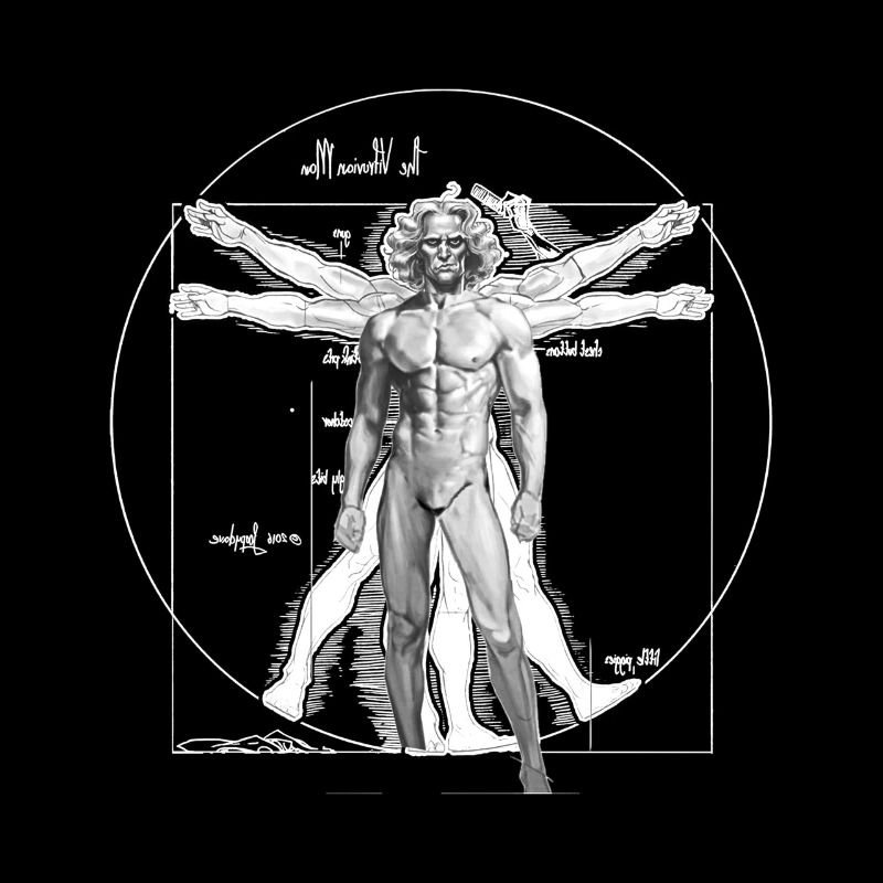 Vitruvian Tired Man Leonardo Da Vinci Vitruvian