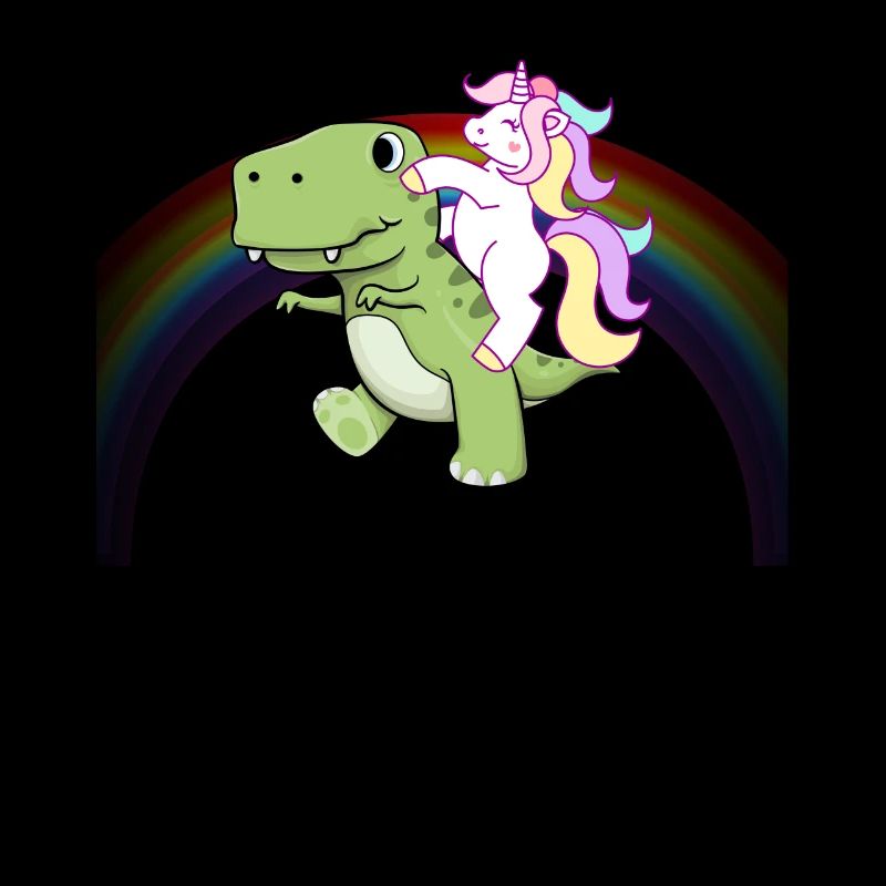 Cute Licorne équitation bébé T Rex Rainbow