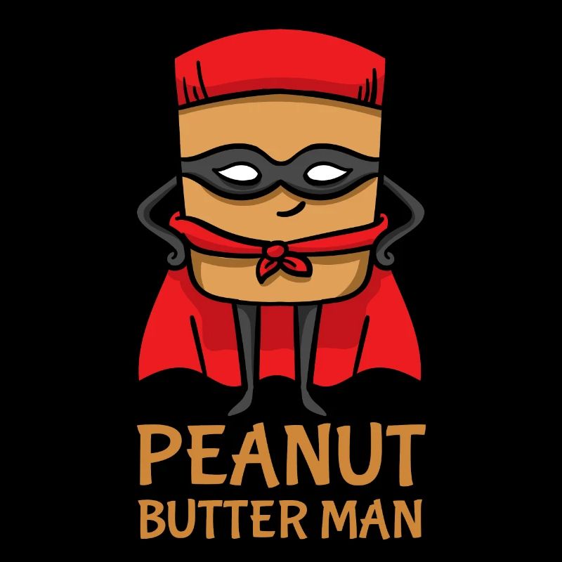 Peanut Butter Man Superhero Comic Funny Gift