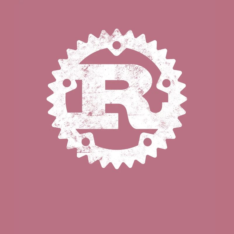 Rust Programming Logo Print Distressed