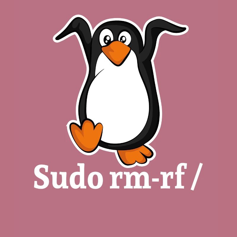 Tux Linux Pinguin Sudo Rm Rf | Computerfreak Hack