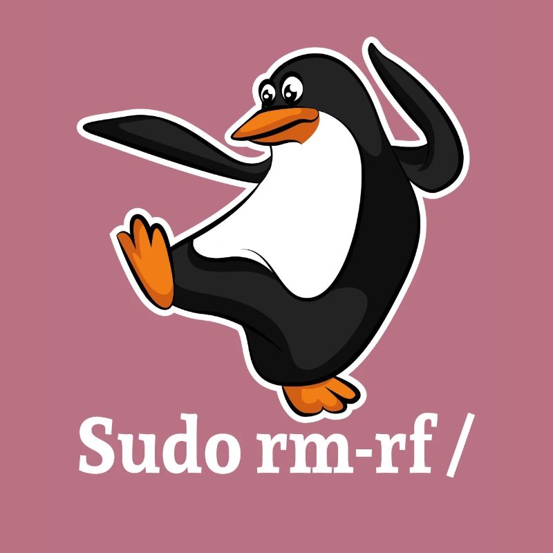 Tux Linux Penguin Sudo Rm Rf | Computer Geek Hack