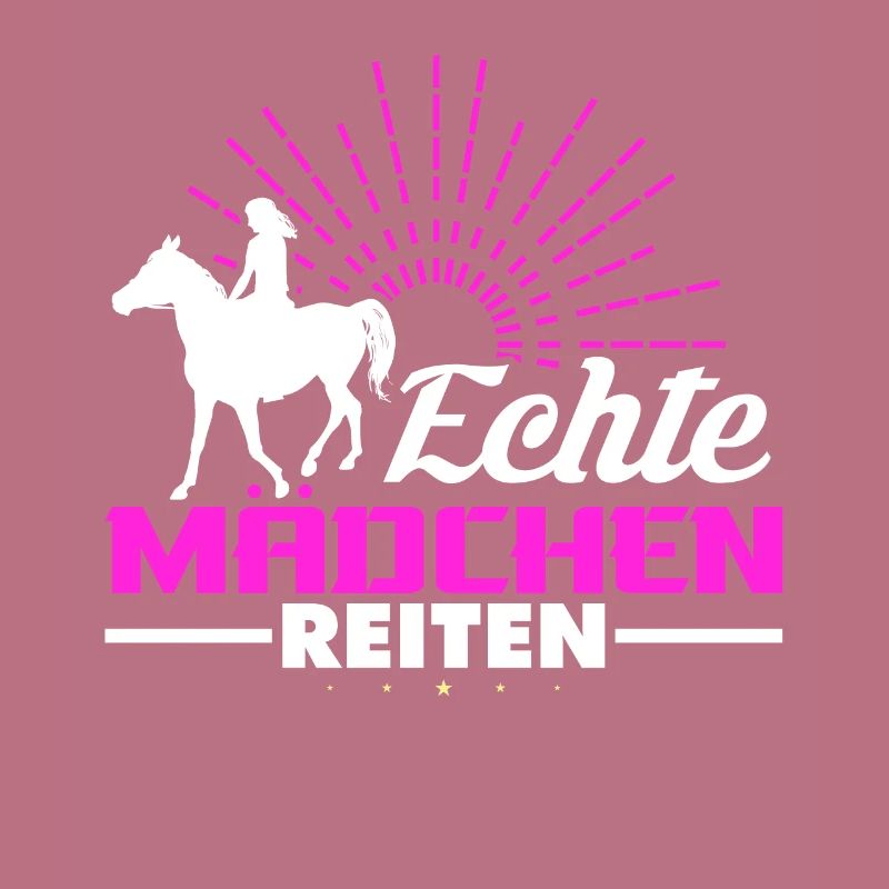 Echte Mädchen reiten