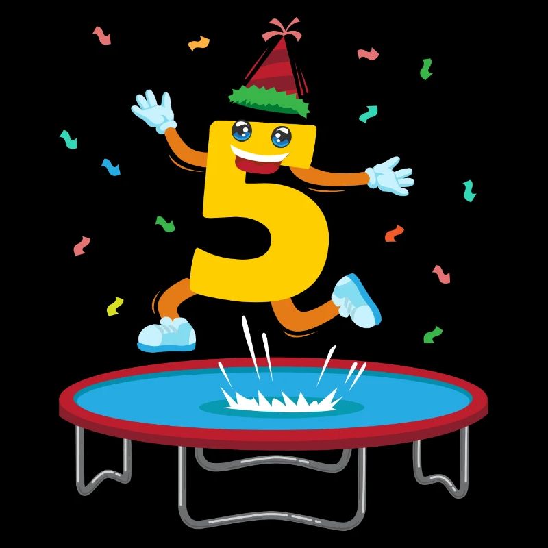 5. Geburtstag Trampolin Jungen Mädchen Geschenk