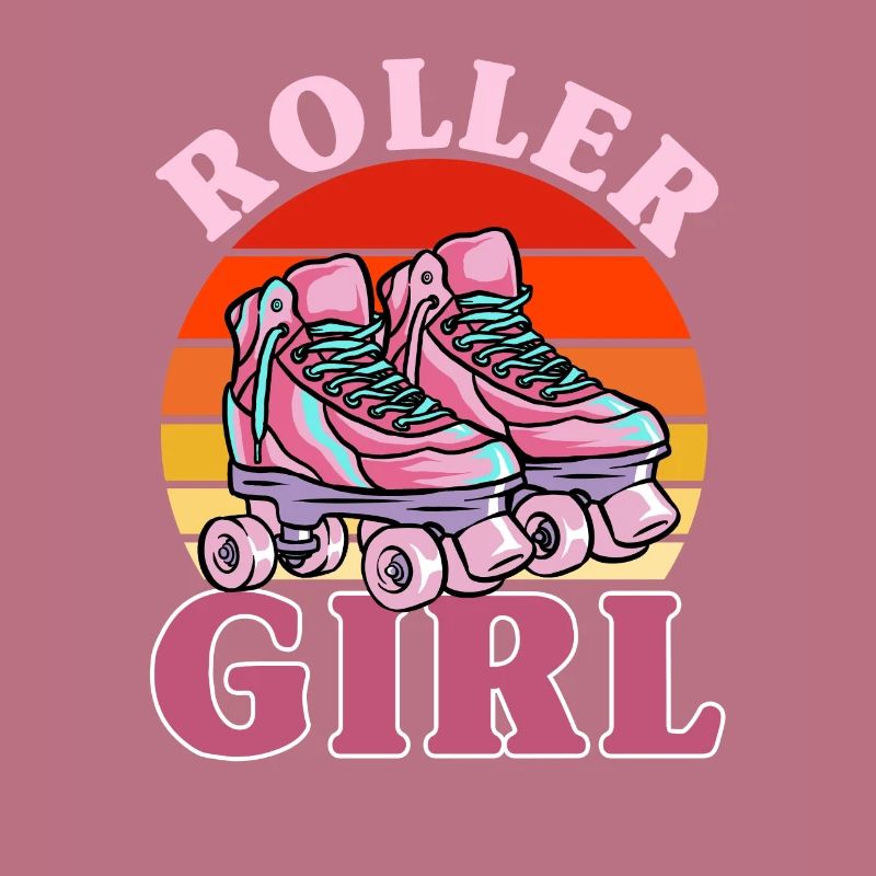 Roller Skating, Rollschuh Motiv, Mädchen, Kinder