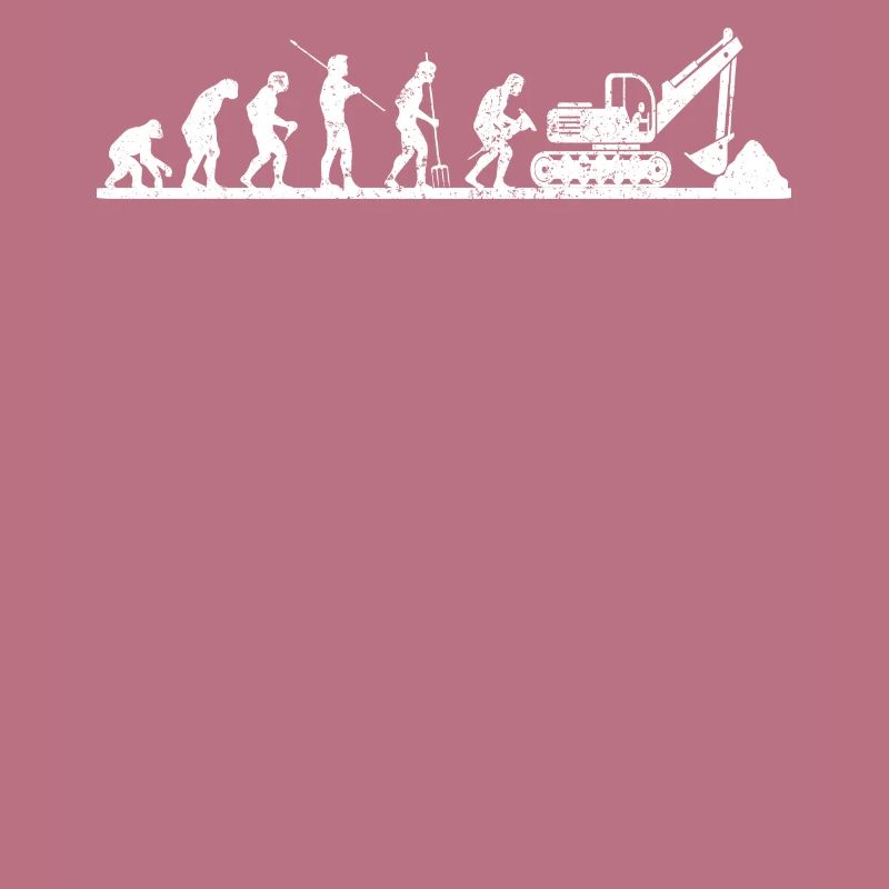 Lustiges Baggerfahrer Bagger Evolution baggern