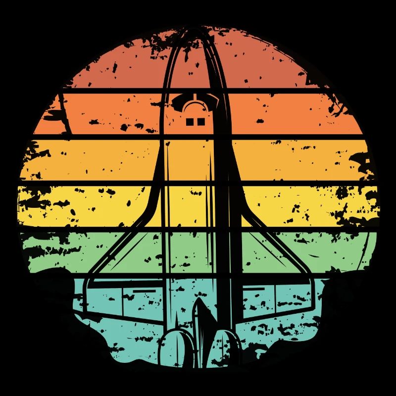 Retro NASA rocket space shuttle grunge