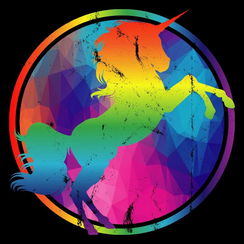 Buntes Einhorn Regenbogen knallig Geo Geschenk