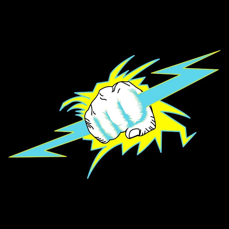 Zeus hand. Thunder gift