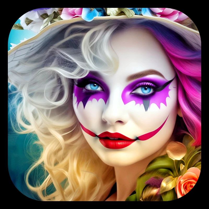 Cooles Harlequin Poker Gothic Mädchen