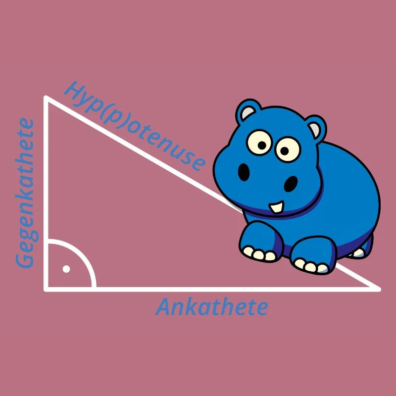 Hippotenuse Pythagoras math Hippo teacher gift