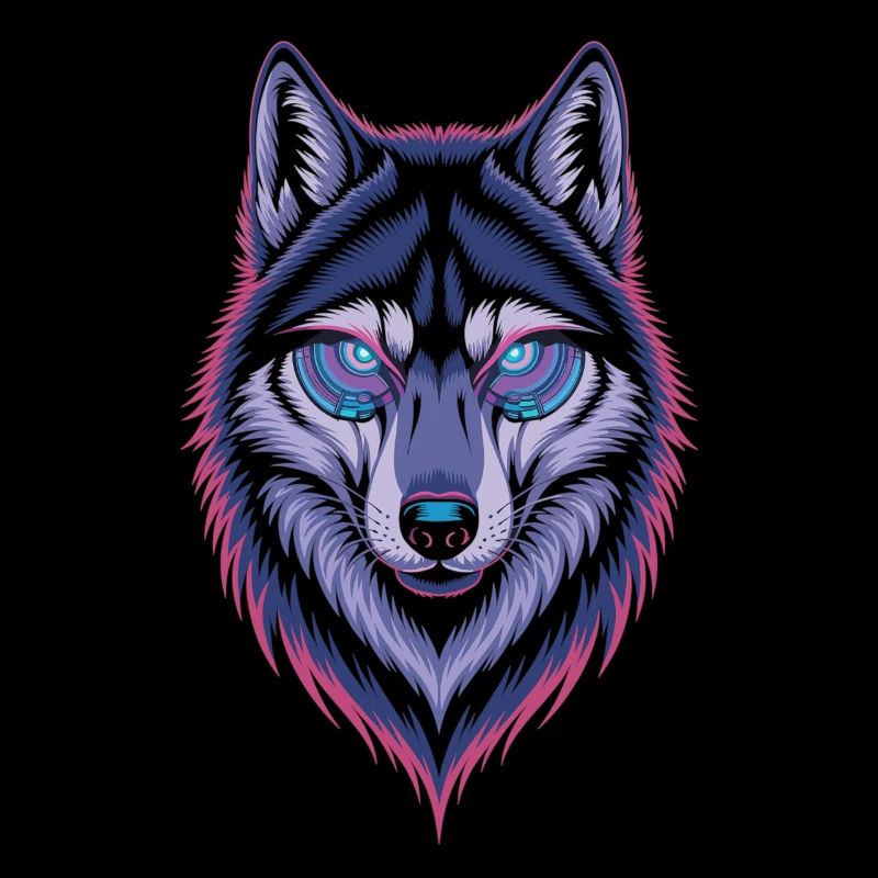 Techno Wolf Kunst