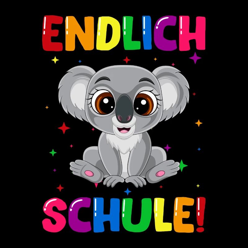 Endlich Schule Koala Einschulung Schulkind