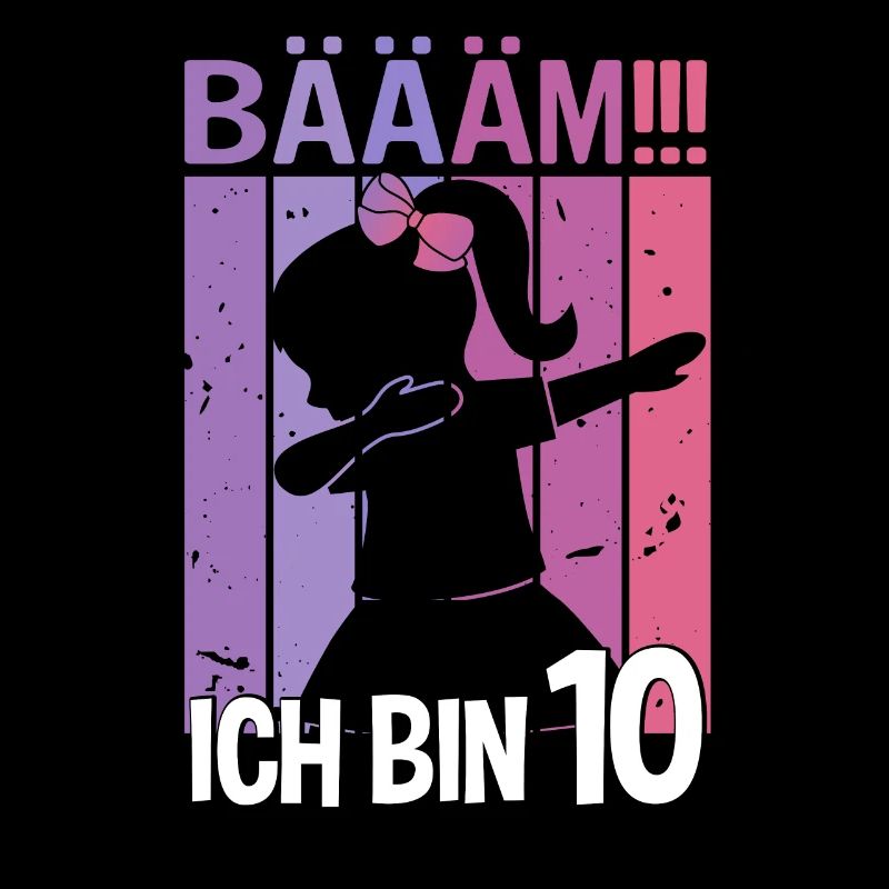 Mädchen Tanzt Bääm Ich bin 10 Jahre Dab Geburtstag