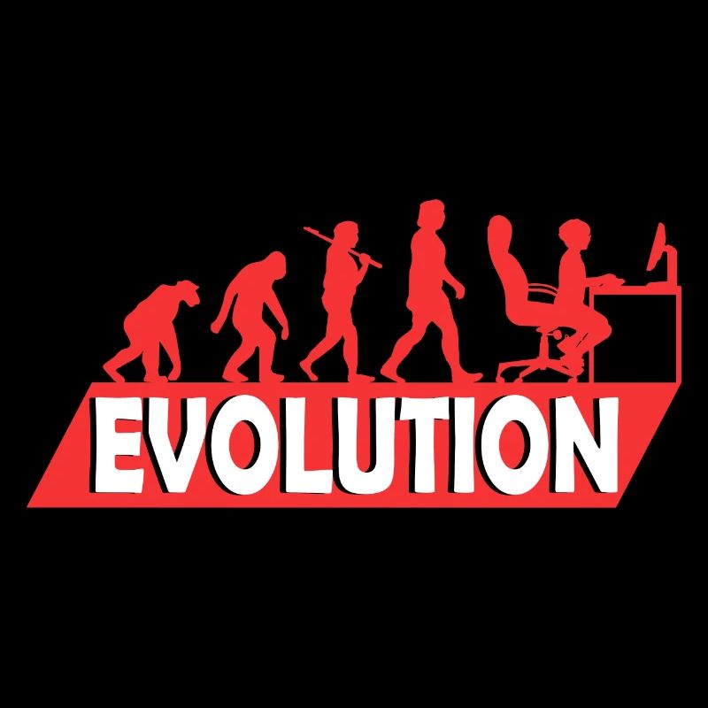 Computer Nerd Programmierer Evolution witzige